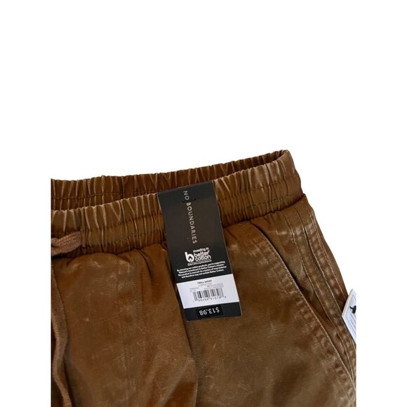 No Boundaries Men's Size XS Brown Distressed Wash Drawstring Casual Shorts NWT - Picture 3 of 4